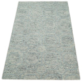 Modern Beige and Silver Hand Tufted Wool Area Rug