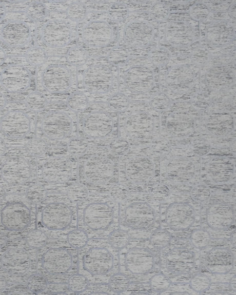 Modern Beige and Silver Hand Tufted Wool Area Rug