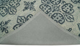 Modern Blue And Beige Hand-Tufted Wool Area Rug