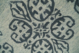 Modern Blue And Beige Hand-Tufted Wool Area Rug