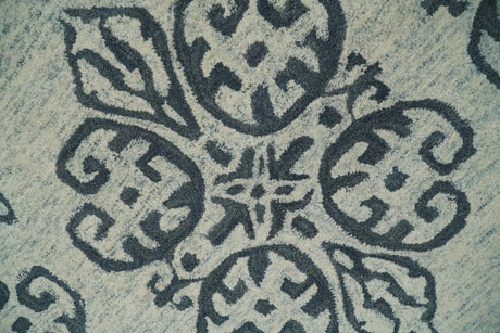 Modern Blue And Beige Hand-Tufted Wool Area Rug