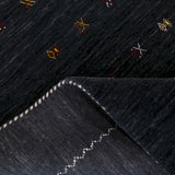 Modern Charcoal And White Hand Loomed Wool Area Rug