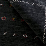 Modern Charcoal And White Hand Loomed Wool Area Rug