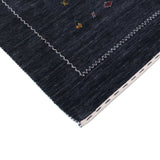 Modern Charcoal And White Hand Loomed Wool Area Rug