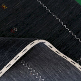Modern Charcoal And White Hand Loomed Wool Area Rug