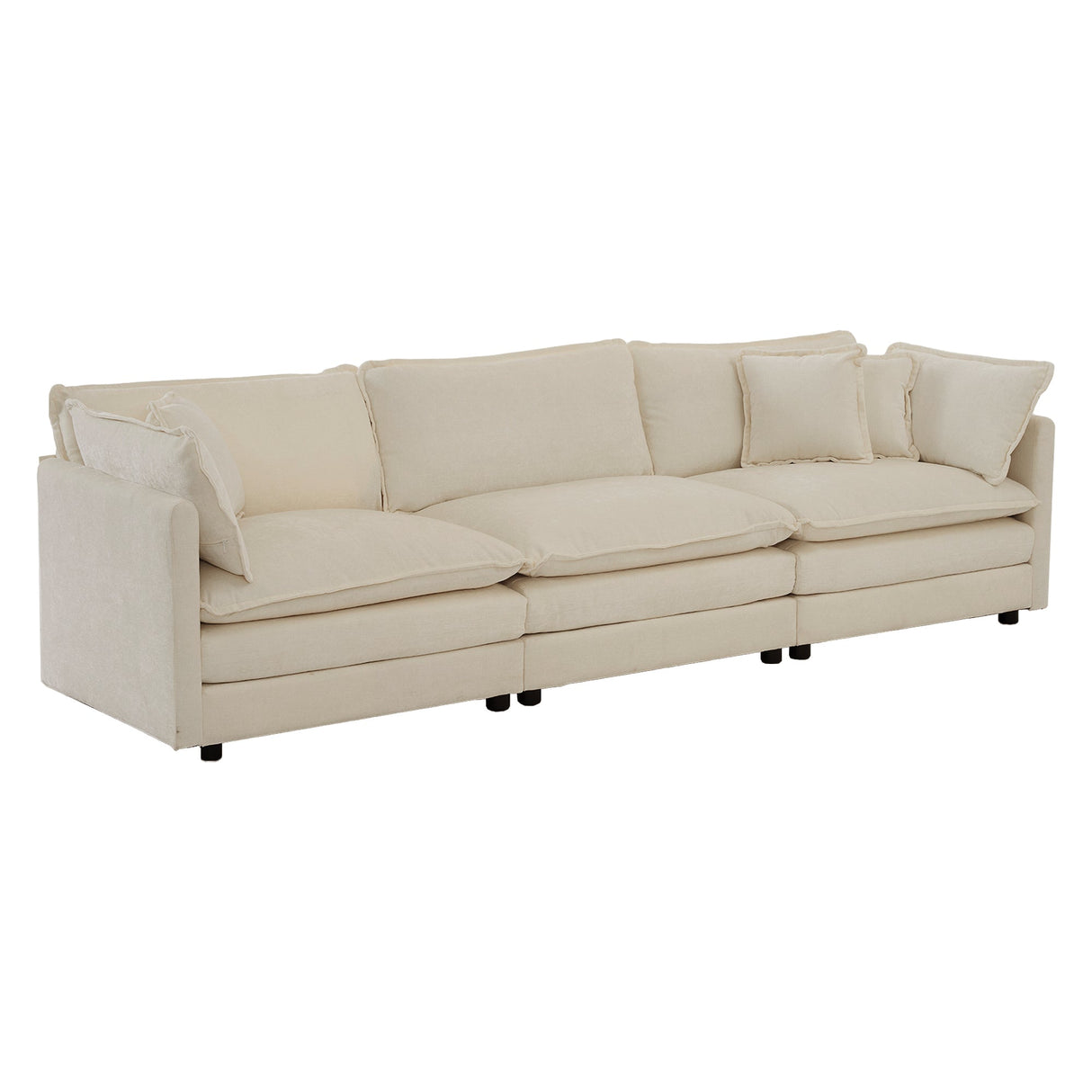 Modern Chenille 3-Seater Cloud Couch-sofa-Parc Decor