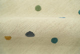 Modern Colorful Polka Dot Beige 8x10 Hand Tufted wool area rug