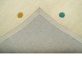 Modern Colorful Polka Dot Beige Hand Tufted Custom Made wool area rug
