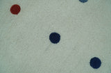 Modern Colorful Polka Dot Ivory 8x10 Hand Tufted wool area rug