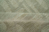 Modern Contemporarry Olive and Ivory Hand Tufted Custom Made wool rug