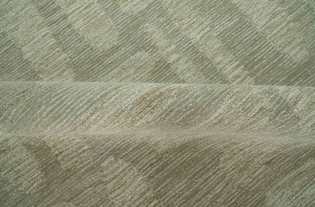 Modern Contemporarry Olive and Ivory Hand Tufted Custom Made wool rug