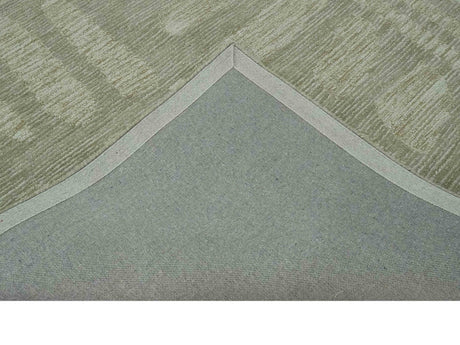 Modern Contemporarry Olive and Ivory Hand Tufted Custom Made wool rug