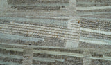 Modern Contemporary Beige And Gray Hand Knotted 2x3 Wool Area Rug