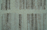 Modern Contemporary Beige Hand Knotted 2x3 Wool Area Rug