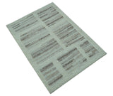 Modern Contemporary Beige Hand Knotted 2x3 Wool Area Rug