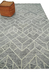 Modern Contemporary Beige Hand Tufted Wool Area Rug