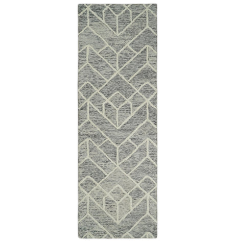 Modern Contemporary Beige Hand Tufted Wool Area Rug