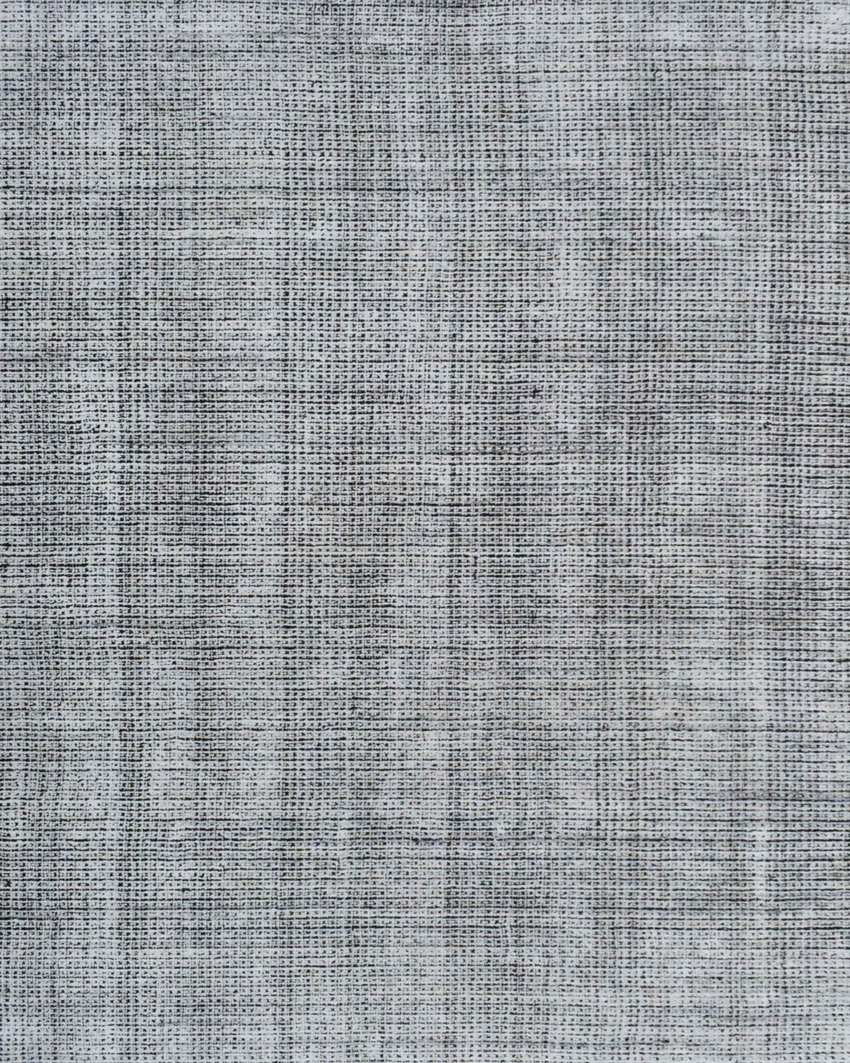 Modern Contemporary Black and White Hand Loom Wool 5x8 Area Rug