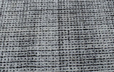 Modern Contemporary Black and White Hand Loom Wool 5x8 Area Rug