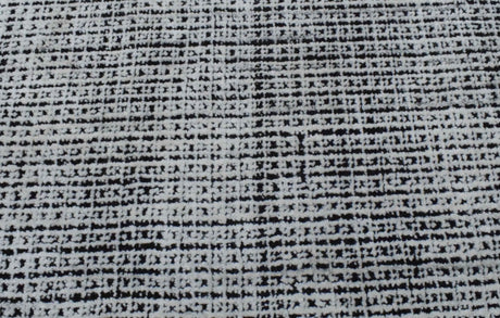 Modern Contemporary Black and White Hand Loom Wool 5x8 Area Rug