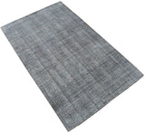 Modern Contemporary Black and White Hand Loom Wool 5x8 Area Rug