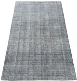 Modern Contemporary Black and White Hand Loom Wool 5x8 Area Rug