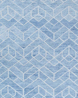 Modern Contemporary Blue Hand Tufted Wool Area rug