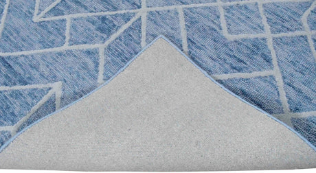 Modern Contemporary Blue Hand Tufted Wool Area rug