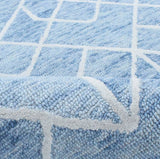 Modern Contemporary Blue Hand Tufted Wool Area rug
