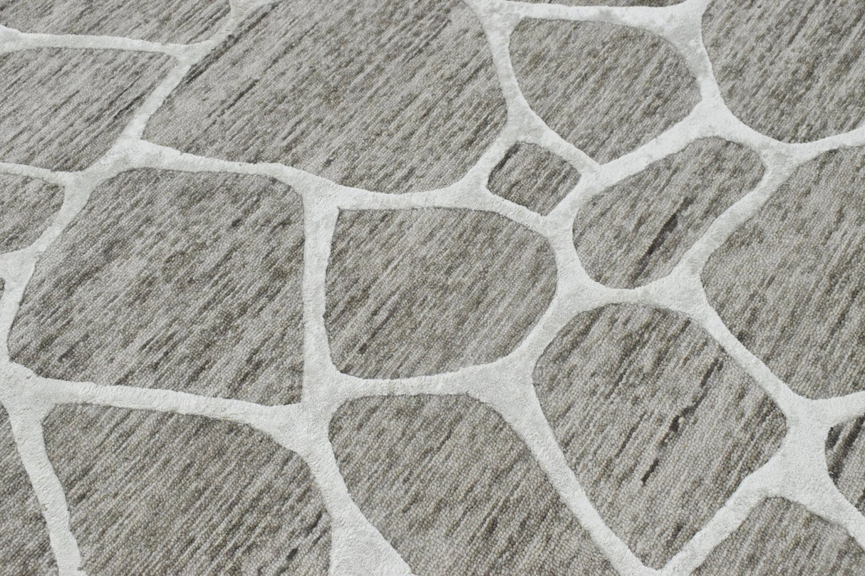 Modern Contemporary Brown Hand Tufted Wool 5x8 Area Rug