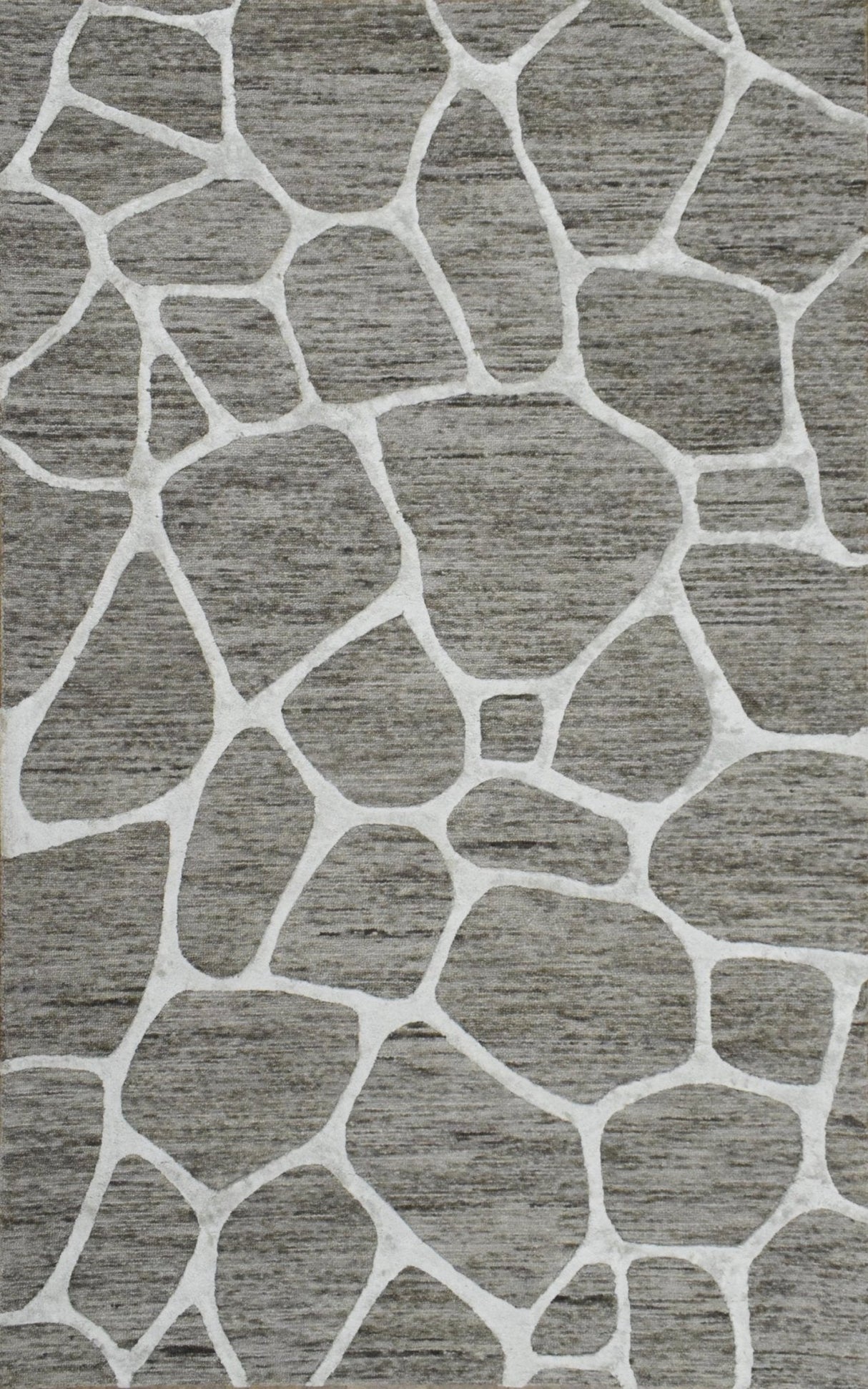Modern Contemporary Brown Hand Tufted Wool 5x8 Area Rug