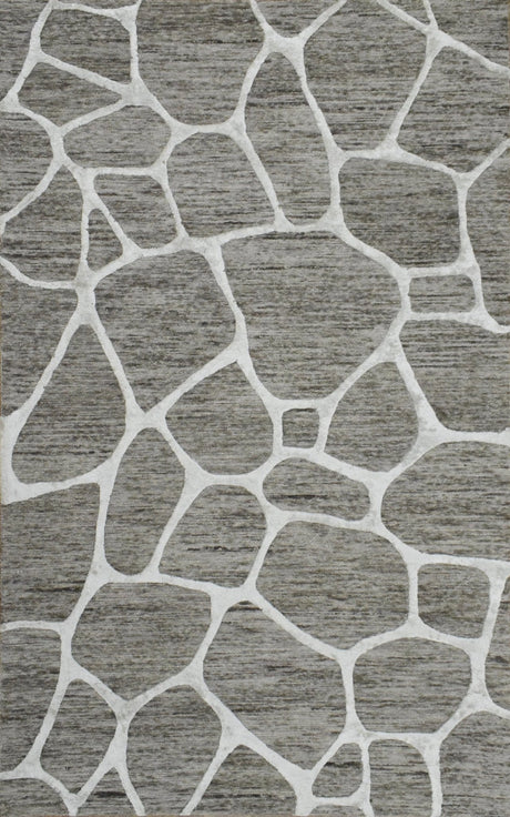 Modern Contemporary Brown Hand Tufted Wool 5x8 Area Rug