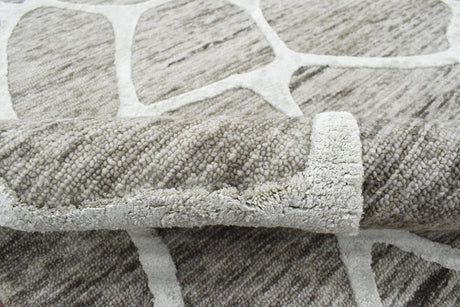 Modern Contemporary Brown Hand Tufted Wool 5x8 Area Rug