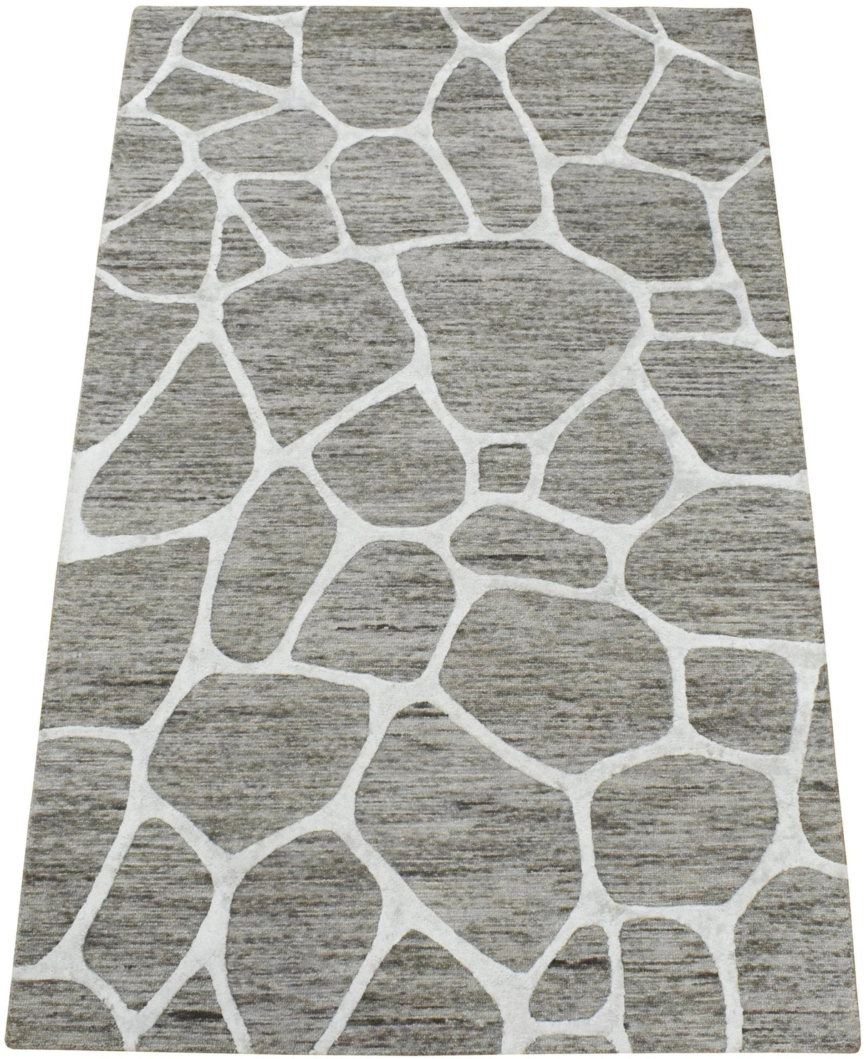 Modern Contemporary Brown Hand Tufted Wool 5x8 Area Rug