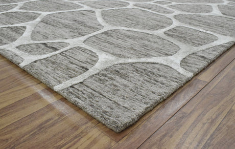 Modern Contemporary Brown Hand Tufted Wool 5x8 Area Rug