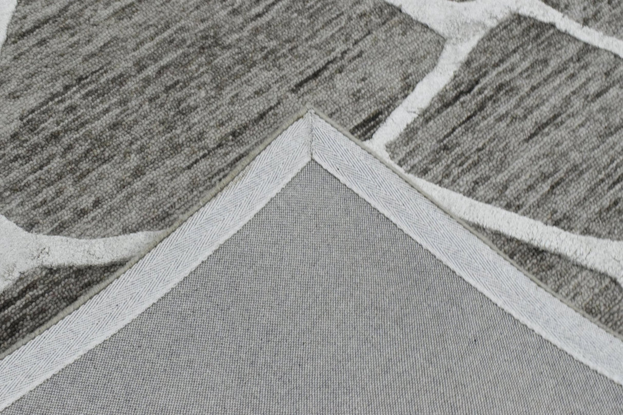 Modern Contemporary Brown Hand Tufted Wool 5x8 Area Rug