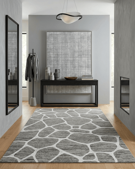 Modern Contemporary Brown Hand Tufted Wool 5x8 Area Rug