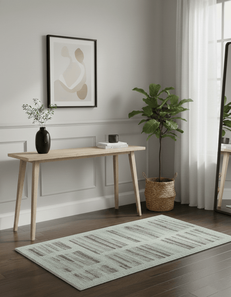 Modern Contemporary Charcoal And Gray 2x3 Wool Area Rug