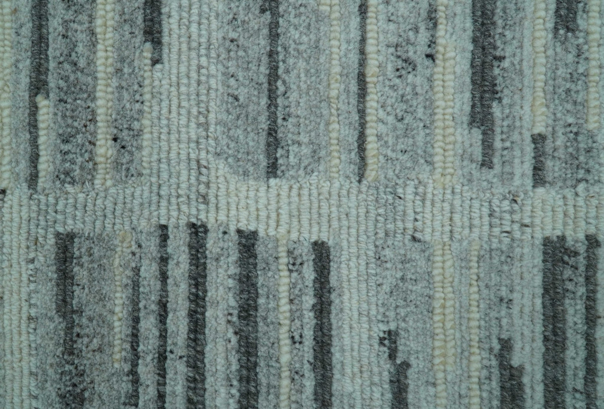 Modern Contemporary Charcoal And Gray 2x3 Wool Area Rug