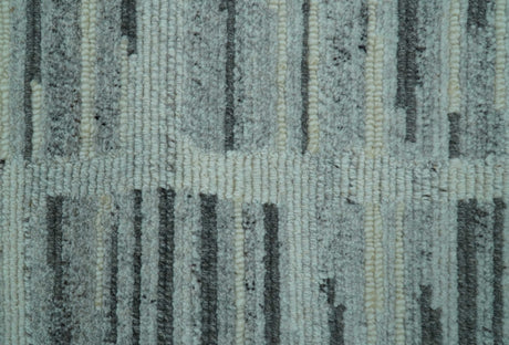 Modern Contemporary Charcoal And Gray 2x3 Wool Area Rug