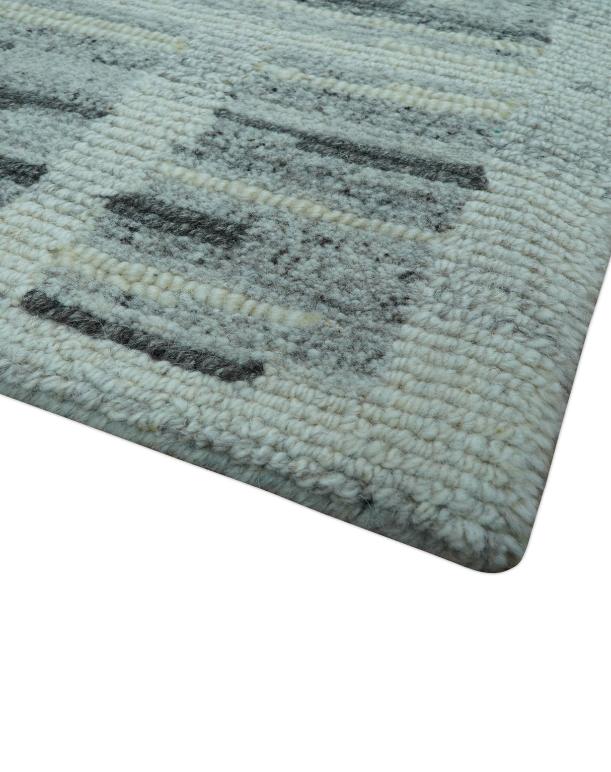 Modern Contemporary Charcoal And Gray 2x3 Wool Area Rug
