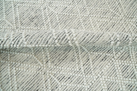 Modern Contemporary Hand Made White Wool Area Rug
