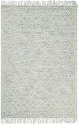 Modern Contemporary Hand Made White Wool Area Rug