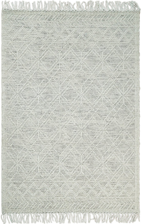 Modern Contemporary Hand Made White Wool Area Rug