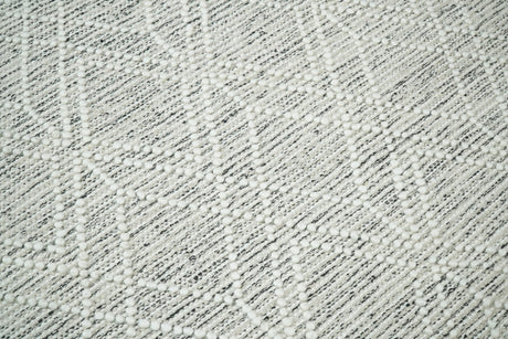 Modern Contemporary Hand Made White Wool Area Rug