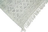 Modern Contemporary Hand Made White Wool Area Rug