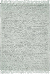 Modern Contemporary Hand Made White Wool Area Rug