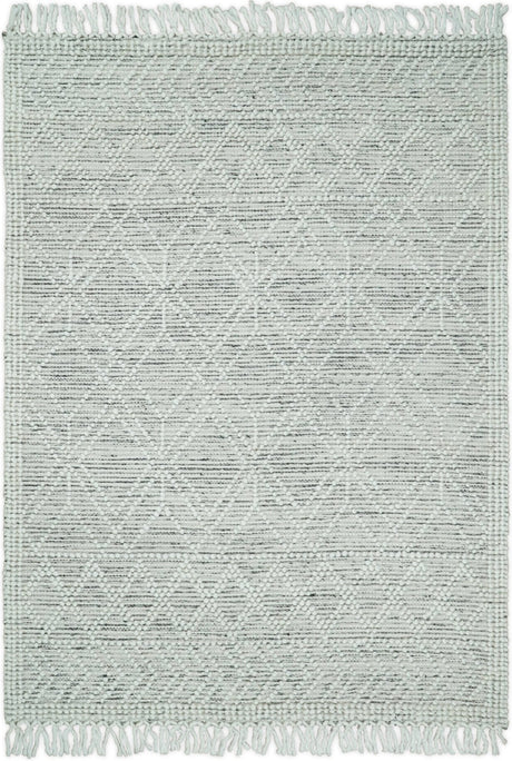 Modern Contemporary Hand Made White Wool Area Rug