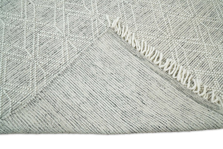 Modern Contemporary Hand Made White Wool Area Rug
