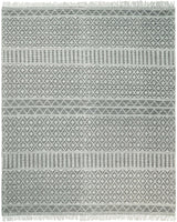 Modern Contemporary Hand Woven Black and White Wool Area Rug